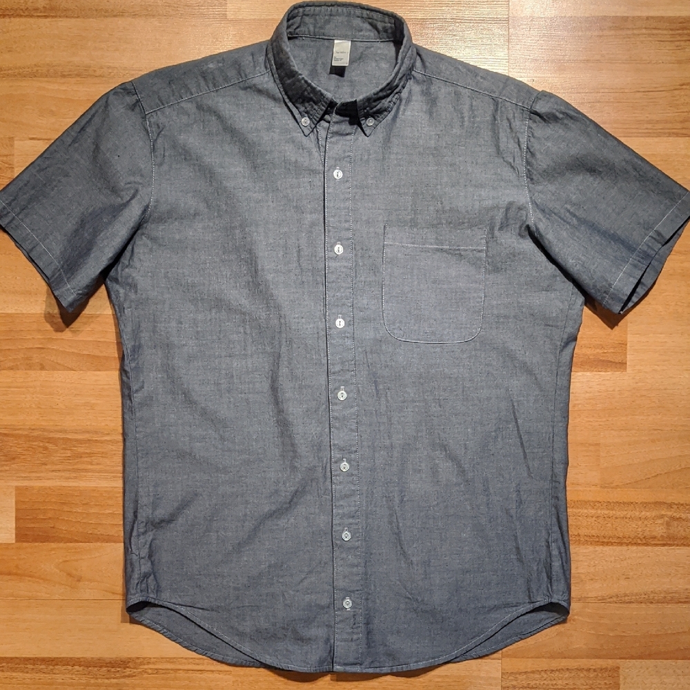 American Apparel Gray Short Sleeve Casual Shirt